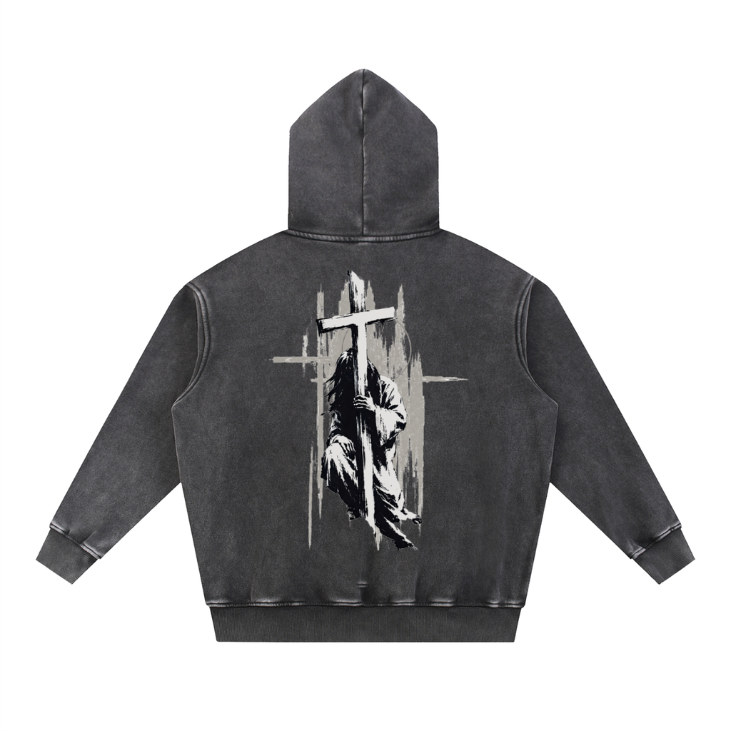 Faith Discipline Purpose | Snow Wash Oversized Hoodie