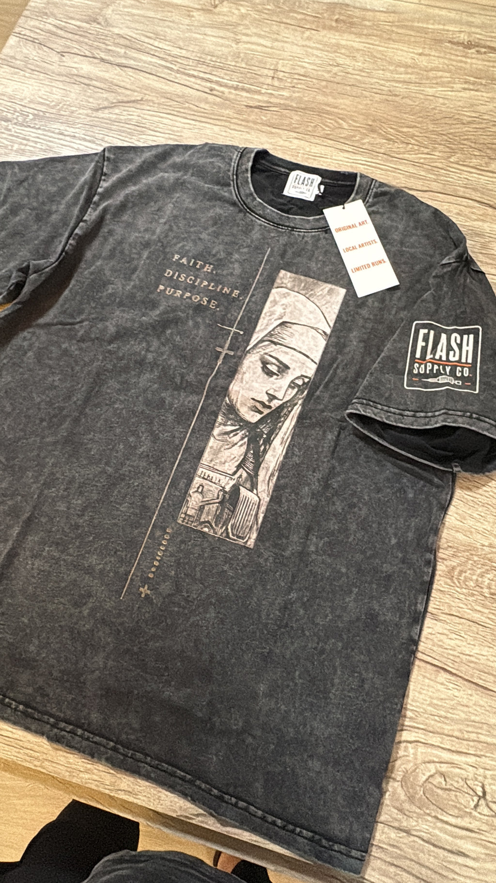 Nun with a Gun — Snow-Washed Oversized T-Shirt
