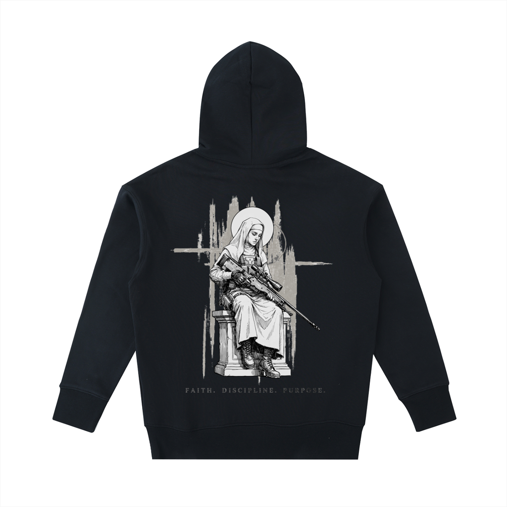 Nun with a Gun — 530 GSM Heavyweight Oversized Hoodie