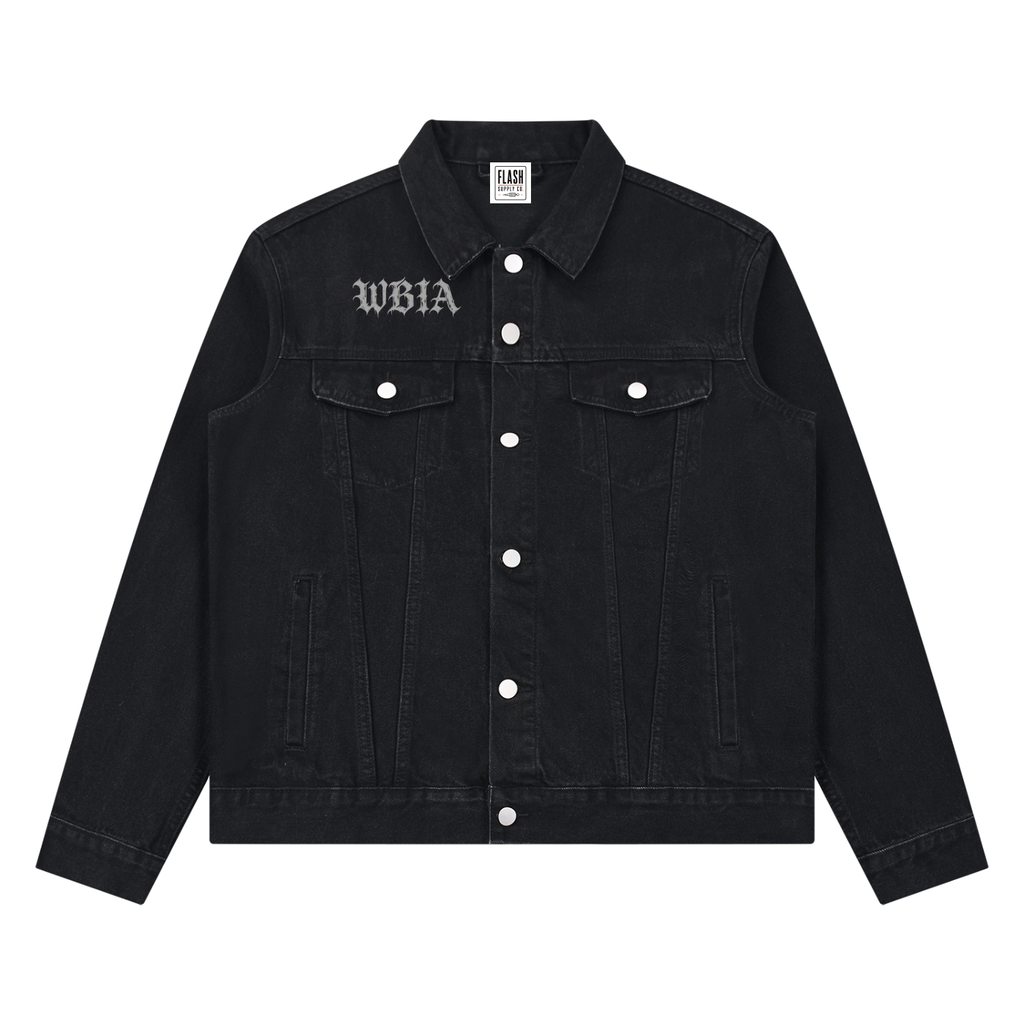 Faith Discipline Purpose | Washed Black Denim Jacket