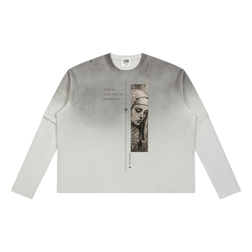Nun with a Gun — Vintage-Wash Layered T-Shirt