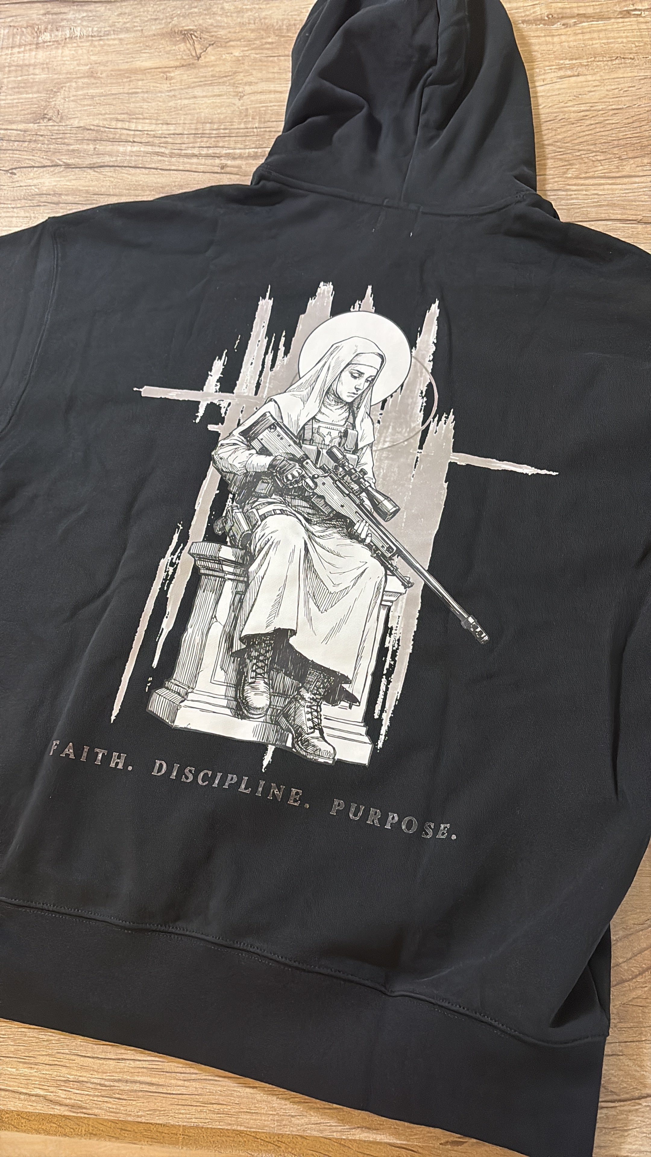 Nun with a Gun — 530 GSM Heavyweight Oversized Hoodie