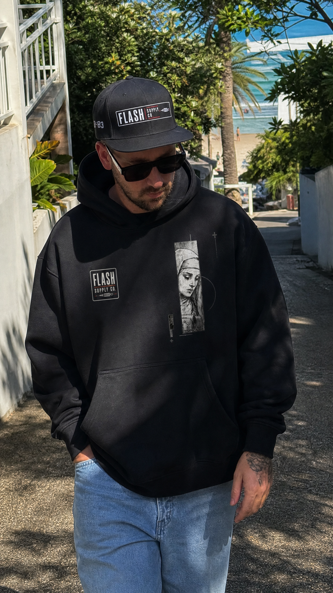 Nun with a Gun — 530 GSM Heavyweight Oversized Hoodie