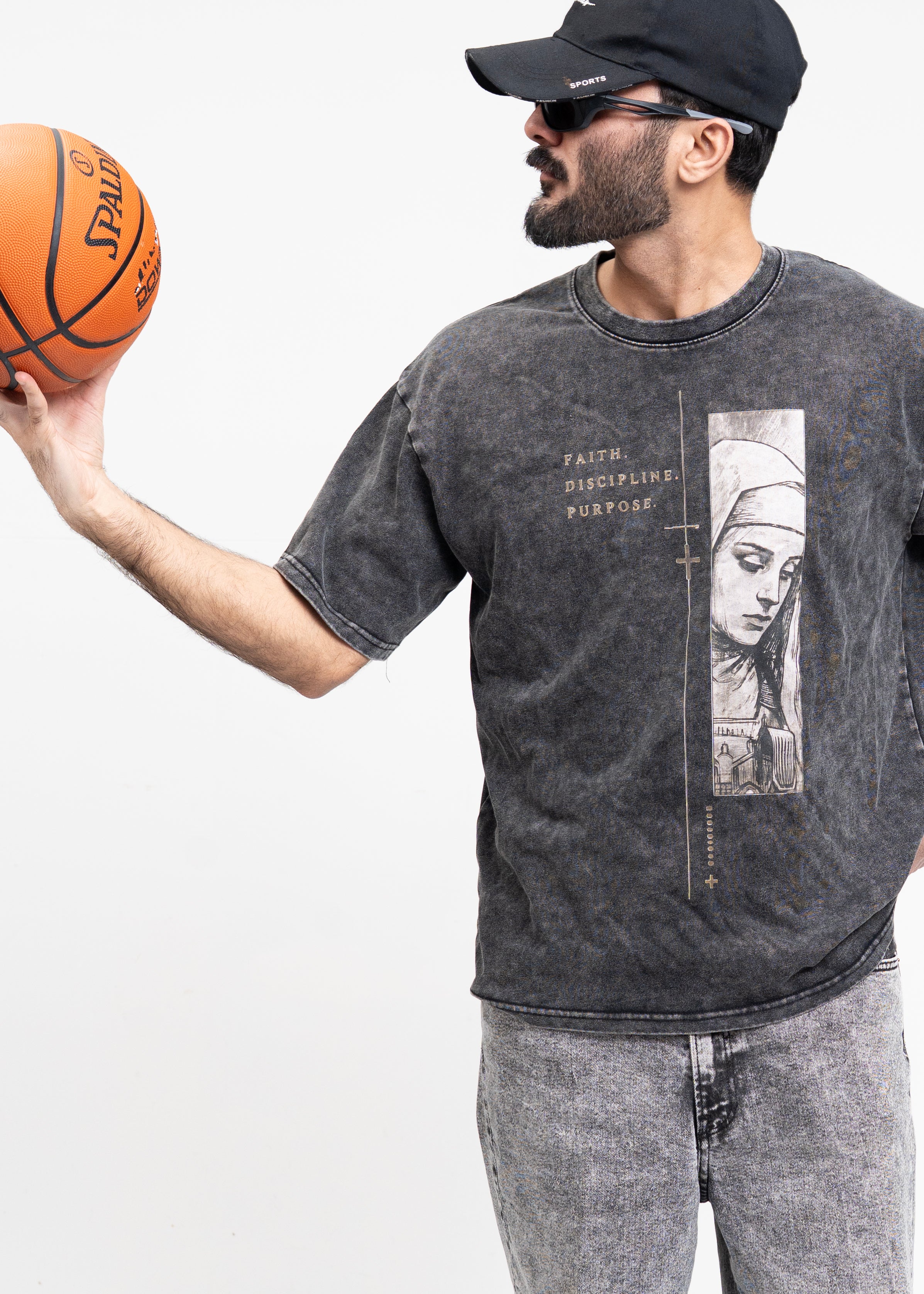 Nun with a Gun — Snow-Washed Oversized T-Shirt