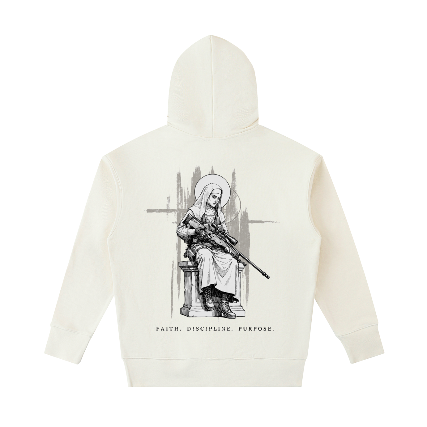 Nun with a Gun — 530 GSM Heavyweight Oversized Hoodie