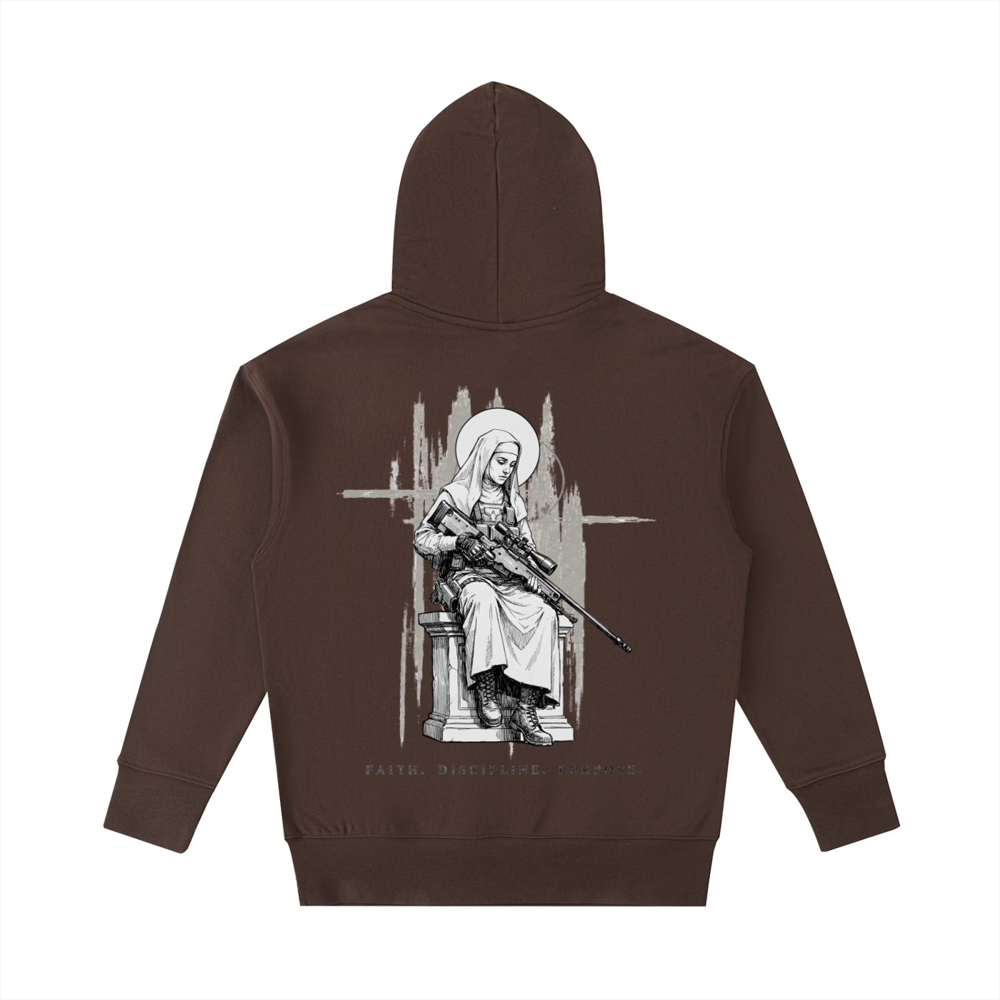 Nun with a Gun — 530 GSM Heavyweight Oversized Hoodie