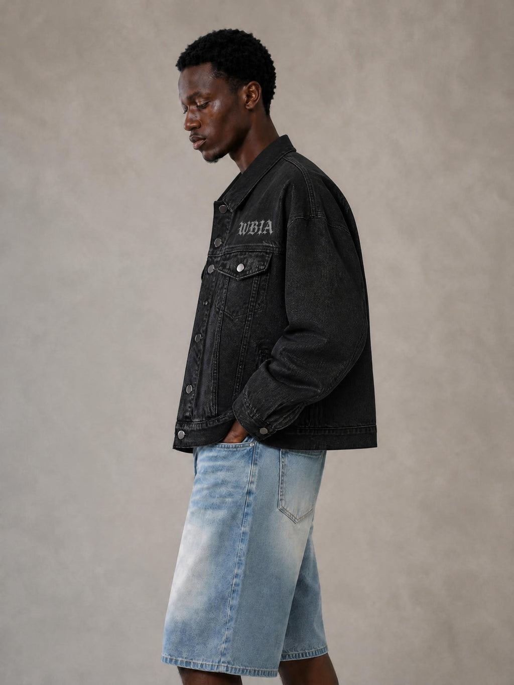 Faith Discipline Purpose | Washed Black Denim Jacket