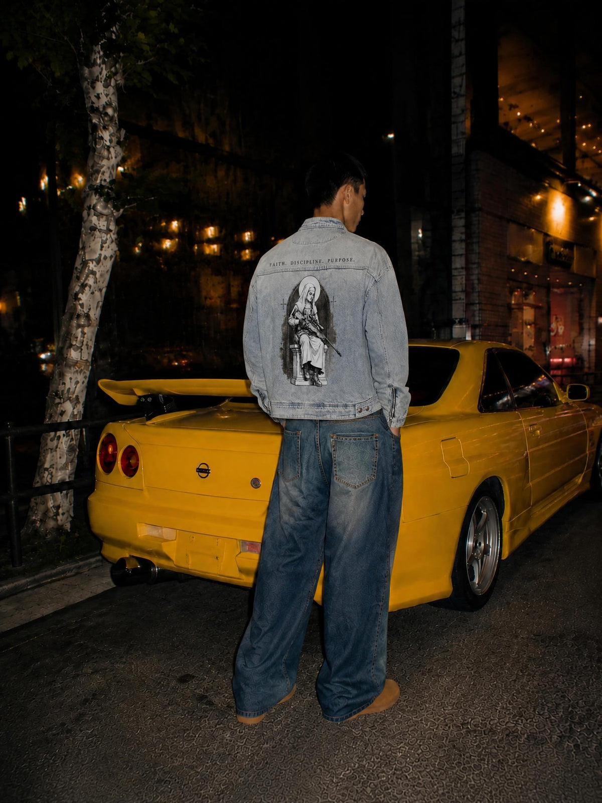 Nun with a Gun Pt. 1 | Vintage Wash Zip Denim Jacket